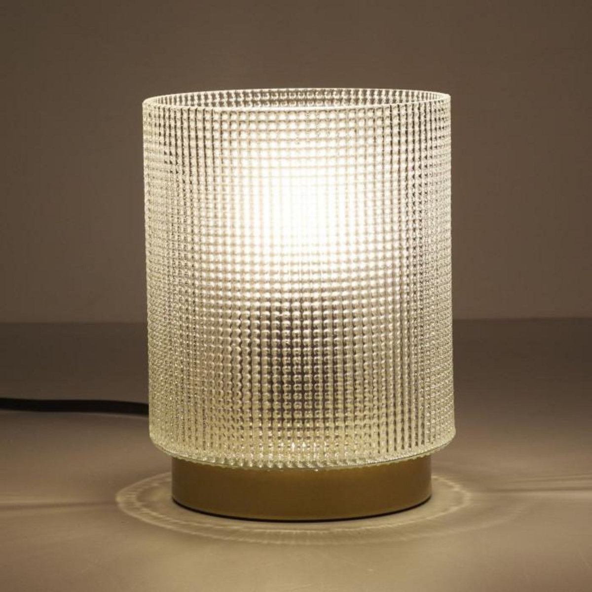 Paris Prix Lampe à Poser Design Embossé  Lounge  15cm Blanc