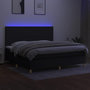 Voir la diapositive 4 : VIDAXL Sommier a lattes de lit et matelas et LED Noir 200x200 cm Tissu