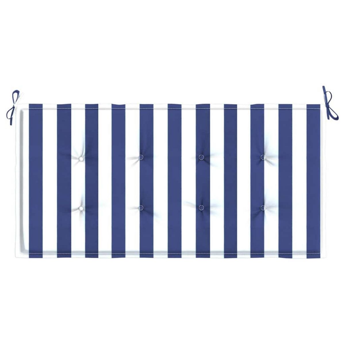 VIDAXL Coussin de banc de jardin rayures bleues et blanches 120x50x3cm