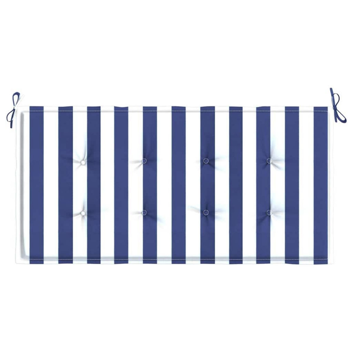 VIDAXL Coussin de banc de jardin rayures bleues et blanches 120x50x3cm