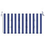 Voir la diapositive 4 : VIDAXL Coussin de banc de jardin rayures bleues et blanches 120x50x3cm