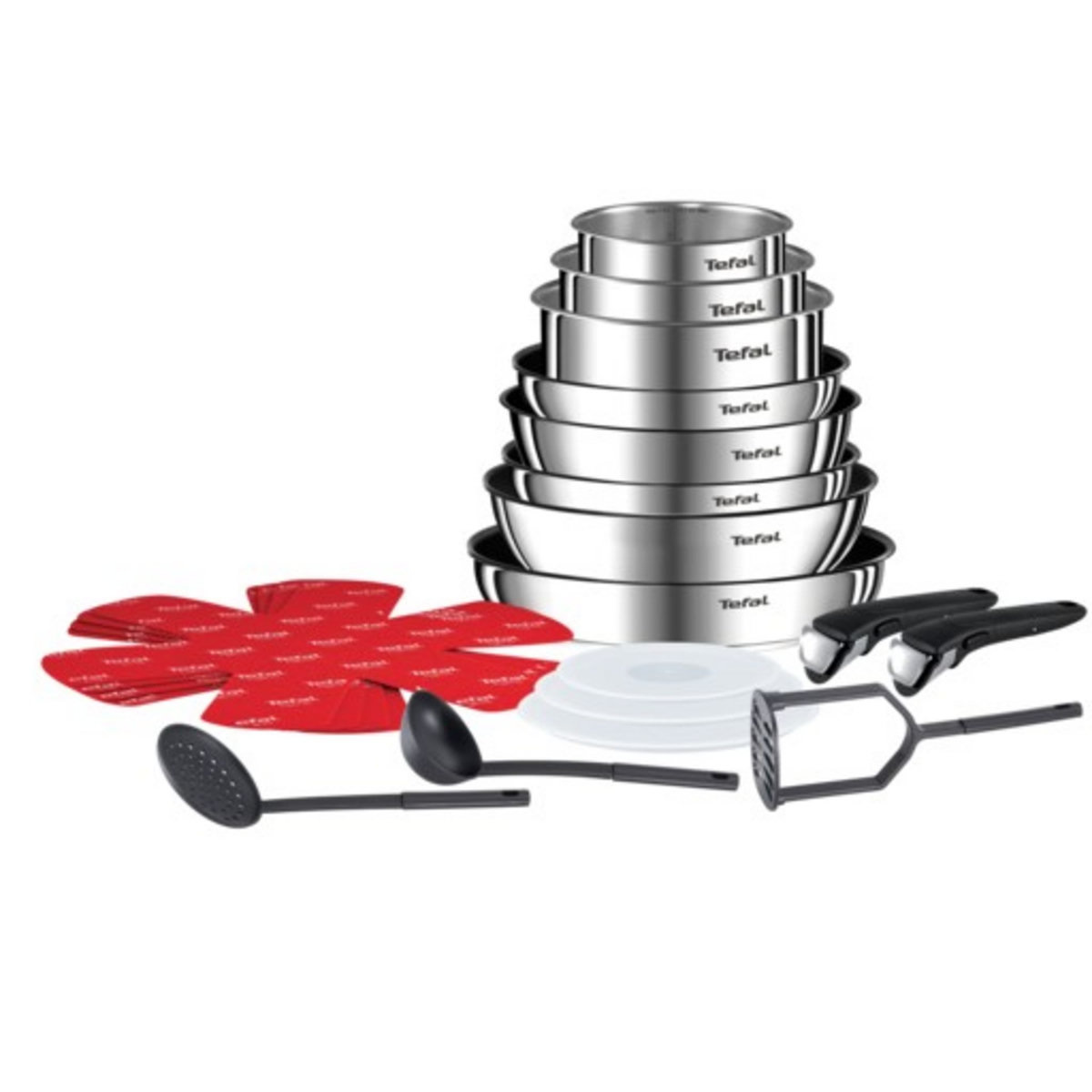 TEFAL Batterie de cuisine induction 20 pièces INGENIO EMOTION inox