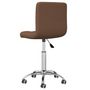 Voir la diapositive 3 : VIDAXL Chaise pivotante de salle a manger Marron Tissu
