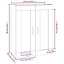 Voir la diapositive 6 : VIDAXL Armoire murale suspendue Blanc 69,5x32,5x90 cm