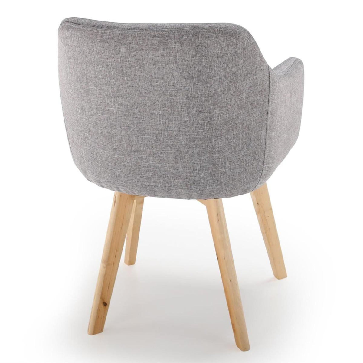 Paris Prix Chaise Scandinave en Tissu  Sweet Color  76cm Gris