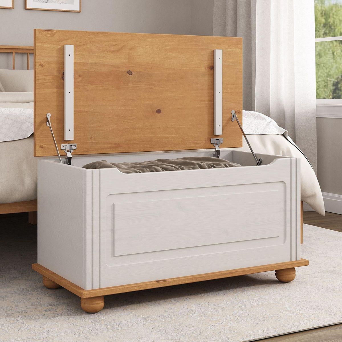 IDIMEX Coffre de rangement BRISTOL en pin massif