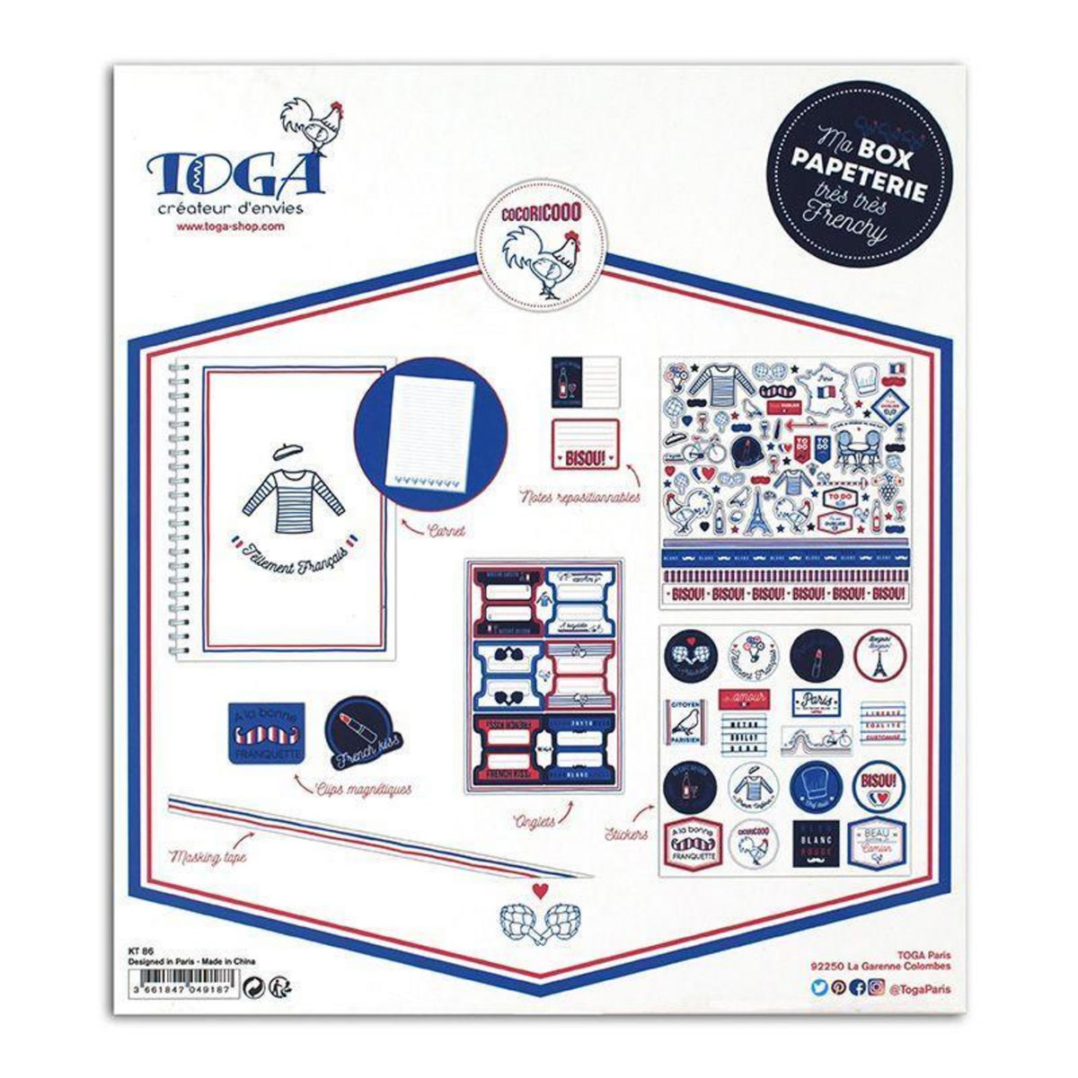 Toga Coffret Papeterie - Carnet Frenchy