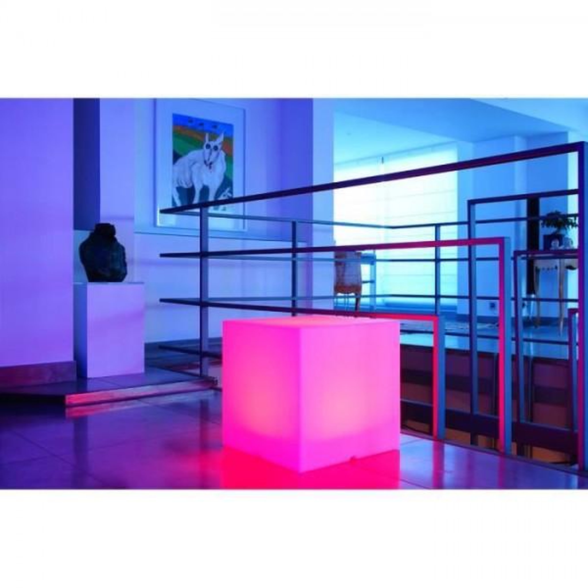 Lumisky Cube lumineux tabouret sans fil LED - LUMISKY - Carry C40 - Multicolore - Rechargeable USB