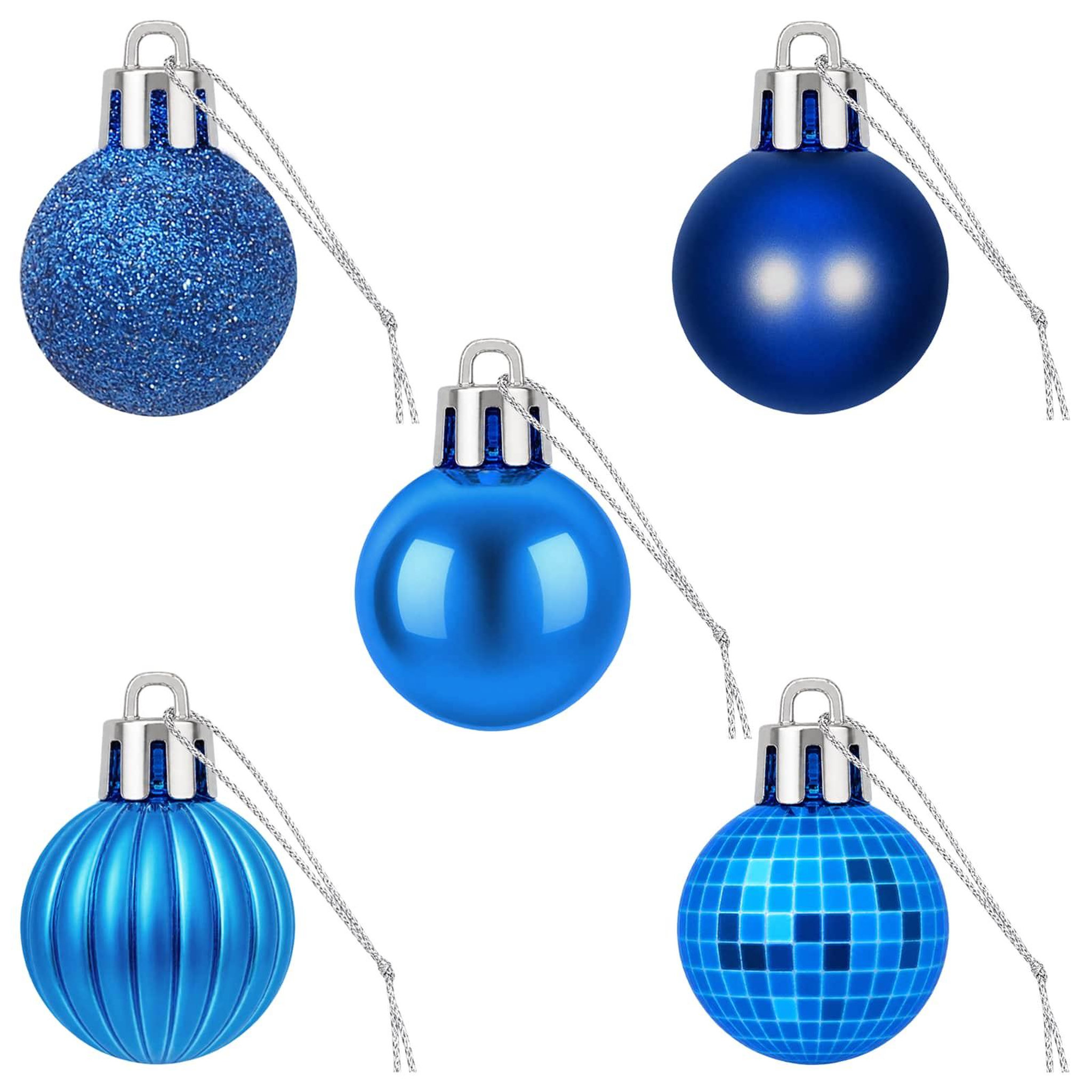 Voir la diapositive 5 : VIDAXL Ensemble de boules de Noël 150 pc Bleu Diam. 3 cm Polystyrene