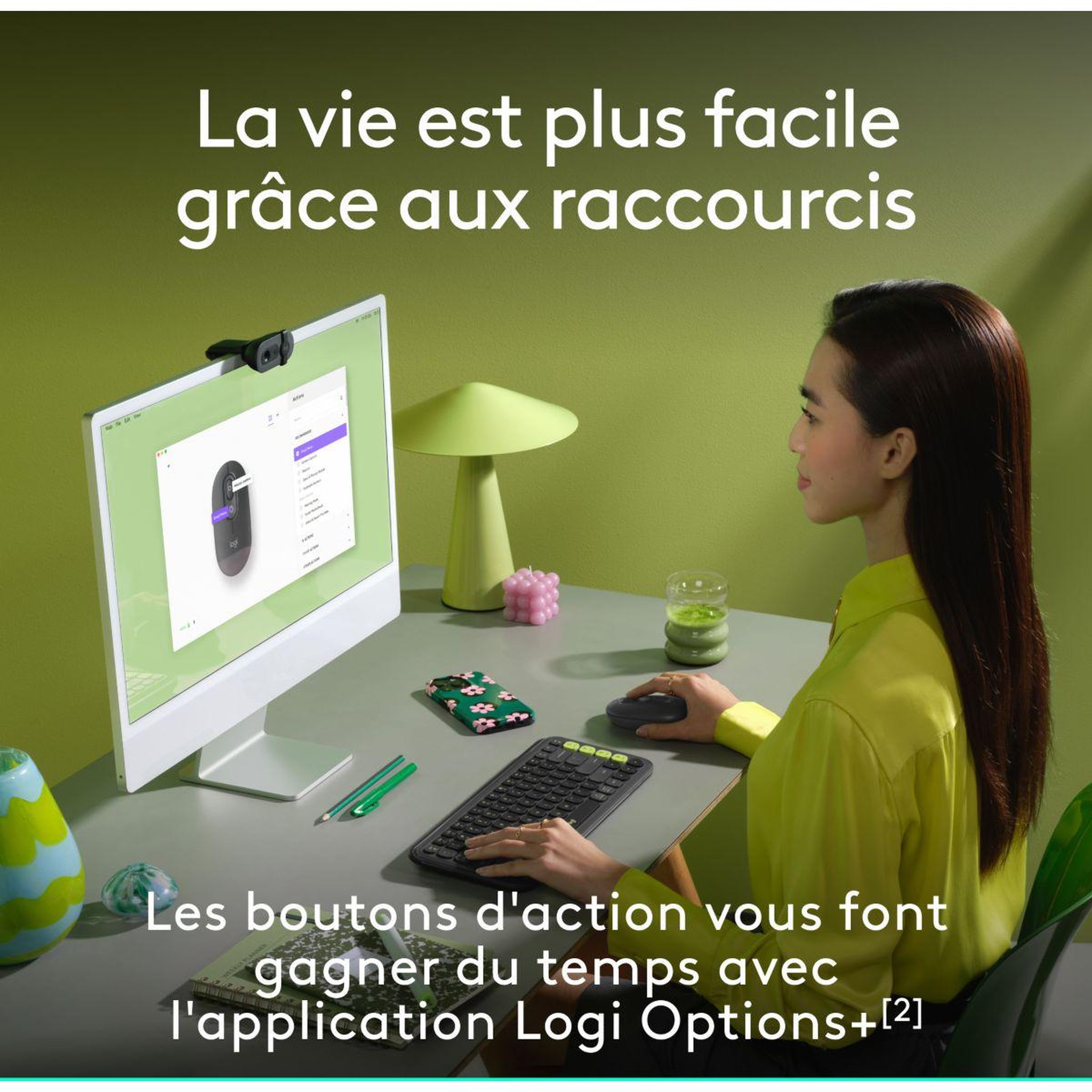 Voir la diapositive 4 : Logitech Souris sans fil POP Mouse Graphite