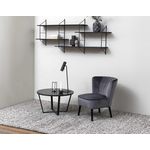 LISA DESIGN Aurora - table basse ronde - effet marbre noir - 77 cm. Coloris disponibles : Noir