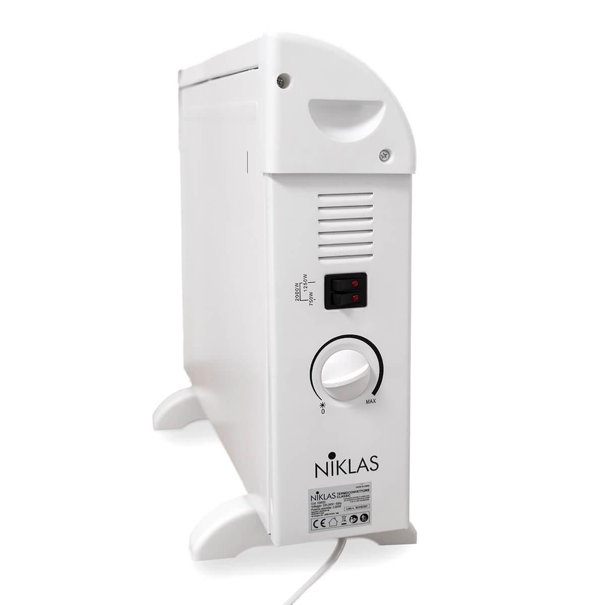 NIKLAS Radiateur électrique Classic 2000W 3 puissances de chauffe NIKLAS