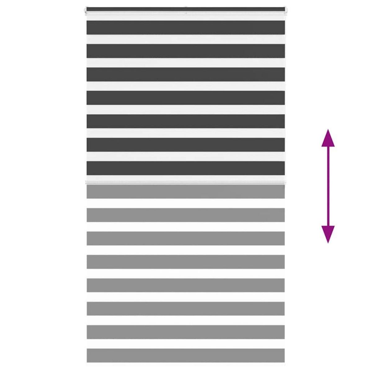 VIDAXL Store zebre noir 130x200 cm largeur du tissu 125,9 cm polyester