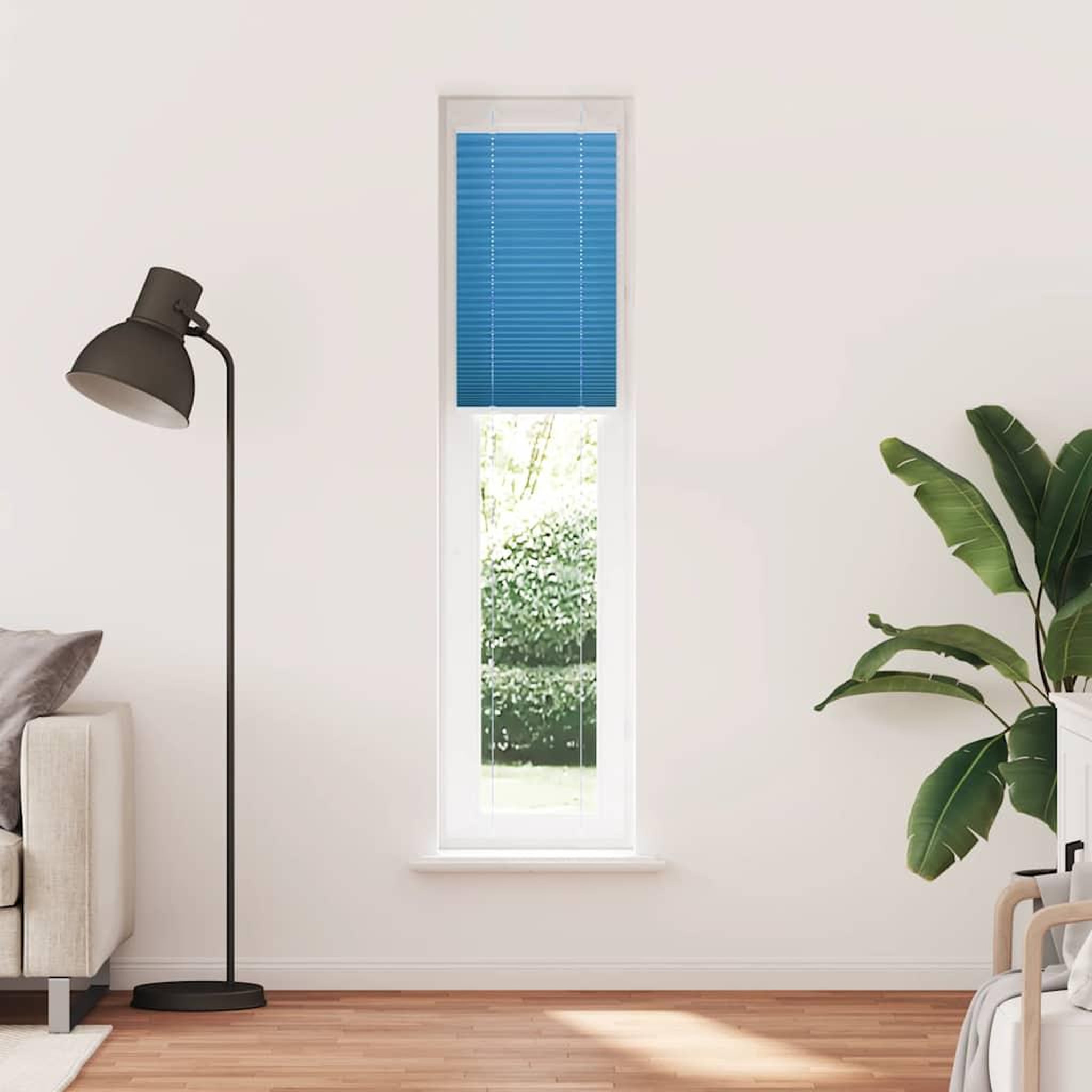 Voir la diapositive 2 : VIDAXL Store plisse bleu 50x200 cm largeur du tissu 49,4 cm polyester