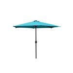 CONCEPT USINE Parasol droit rond led diamètre 2,7 m bleu AMALFI