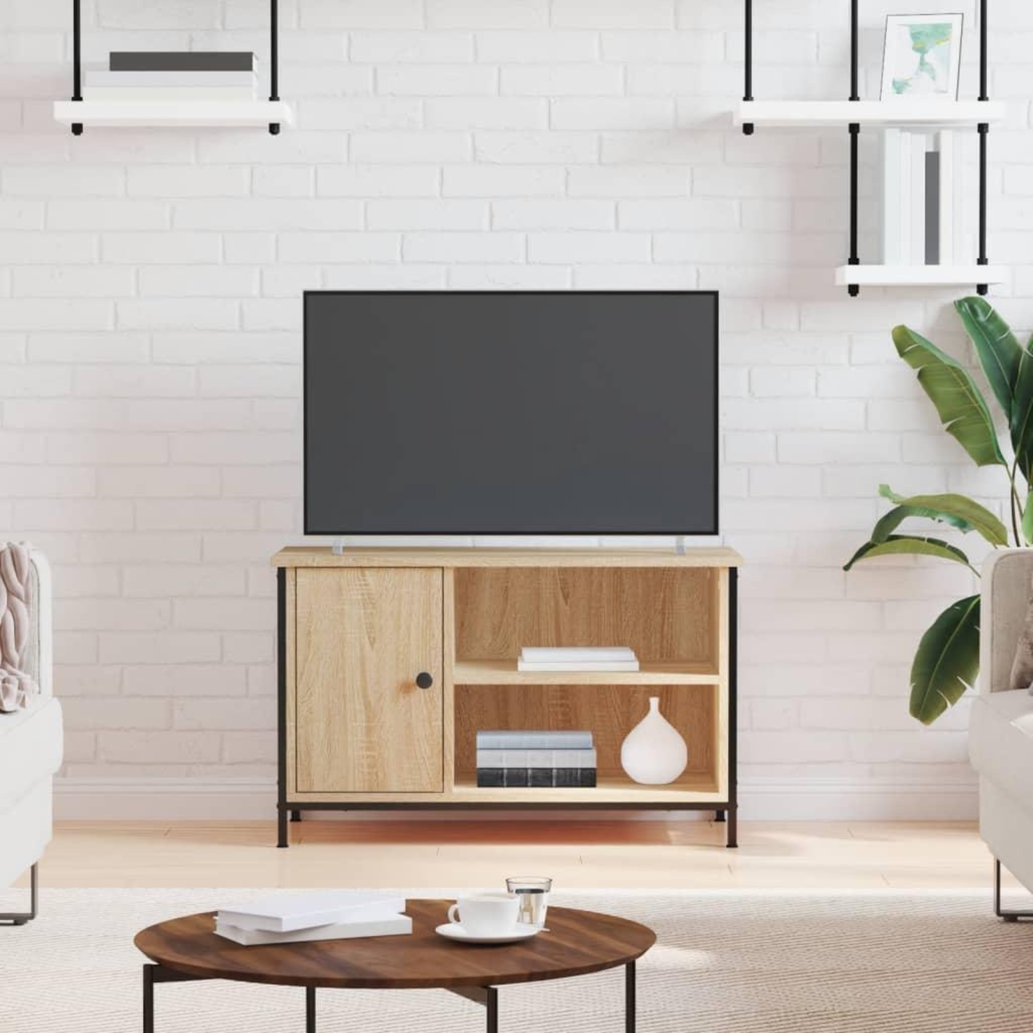 VIDAXL Meuble TV Chene sonoma 80x40x50 cm Bois d'ingenierie