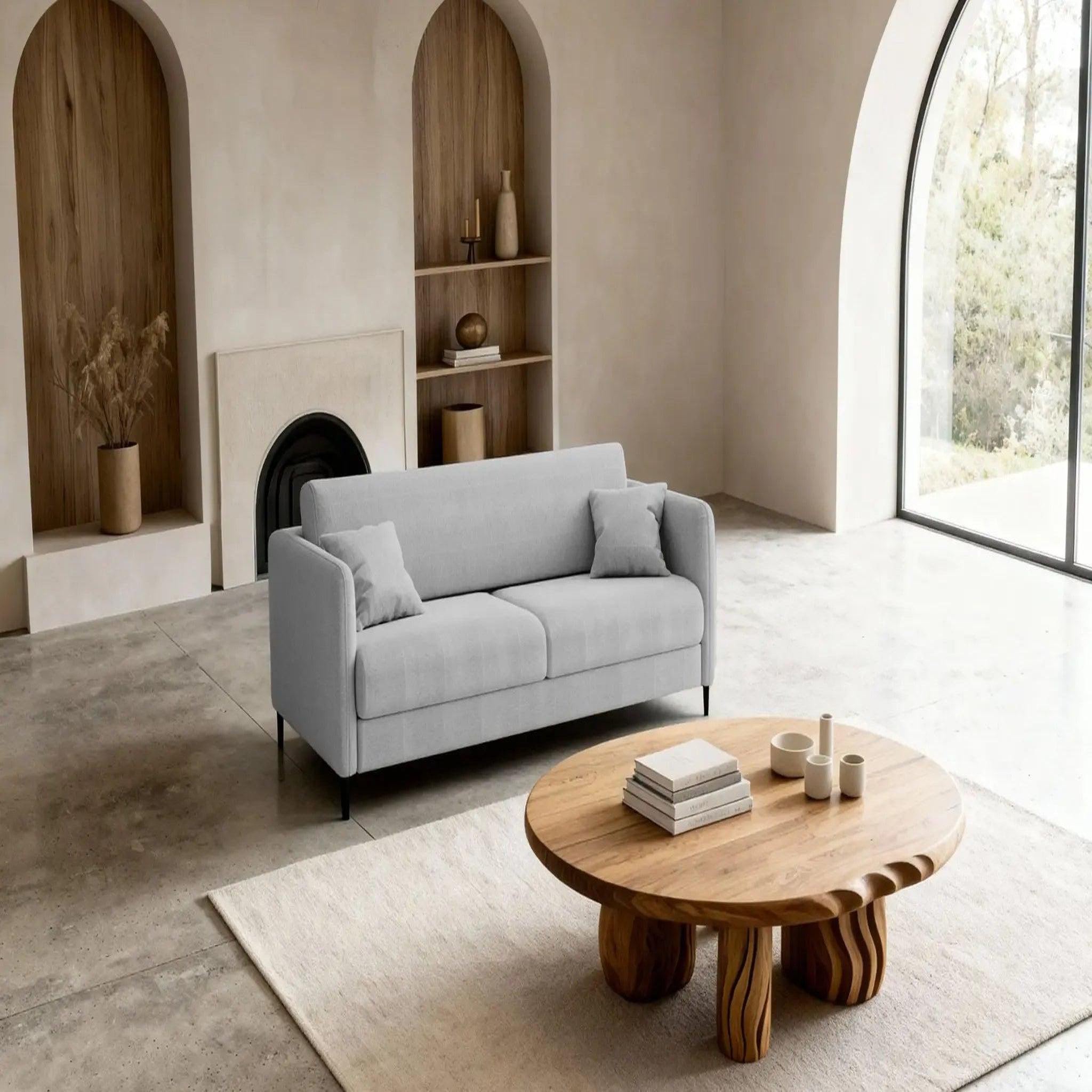 Voir la diapositive 4 : CASANOVA PARIS Vicky - canapé droit convertible tissu lisse 2 places
