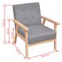 Voir la diapositive 6 : VIDAXL Fauteuil gris fonce tissu