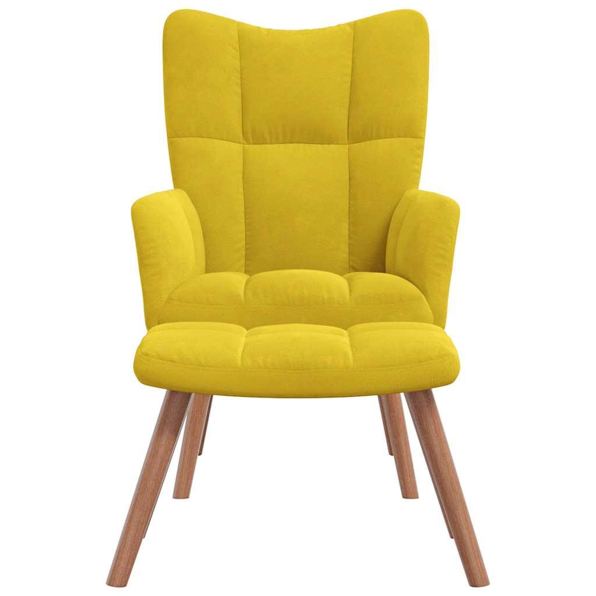Voir la diapositive 3 : VIDAXL Chaise de relaxation avec repose-pied Jaune moutarde Velours