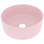 Voir la diapositive 2 : VIDAXL Lavabo rond de luxe Rose mat 40x15 cm Ceramique