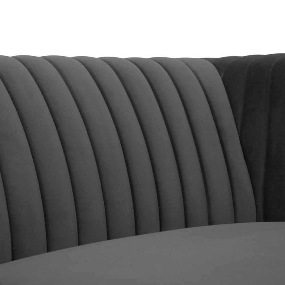 Rendez vous déco Canapé 3 places en velours vert foncé - Gatsby