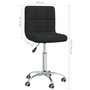 Voir la diapositive 6 : VIDAXL Chaise pivotante de bureau Noir Tissu