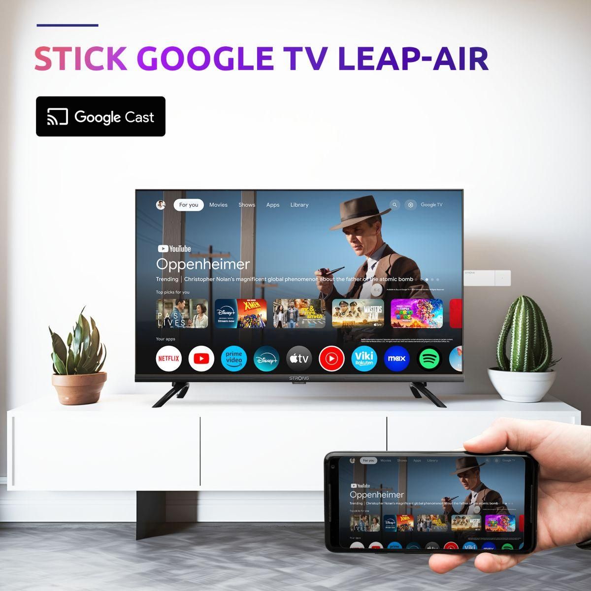 Strong Passerelle multimédia LEAP-AIR Stick Google TV 4K Chromecast