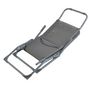Voir la diapositive 7 : GARDENSTAR Bain de soleil pliable - Acier et textilène - 134x62x22cm - Gris foncé