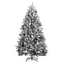 Voir la diapositive 4 : VIDAXL Sapin de Noël artificiel articulé 300 LED et boules 270 cm