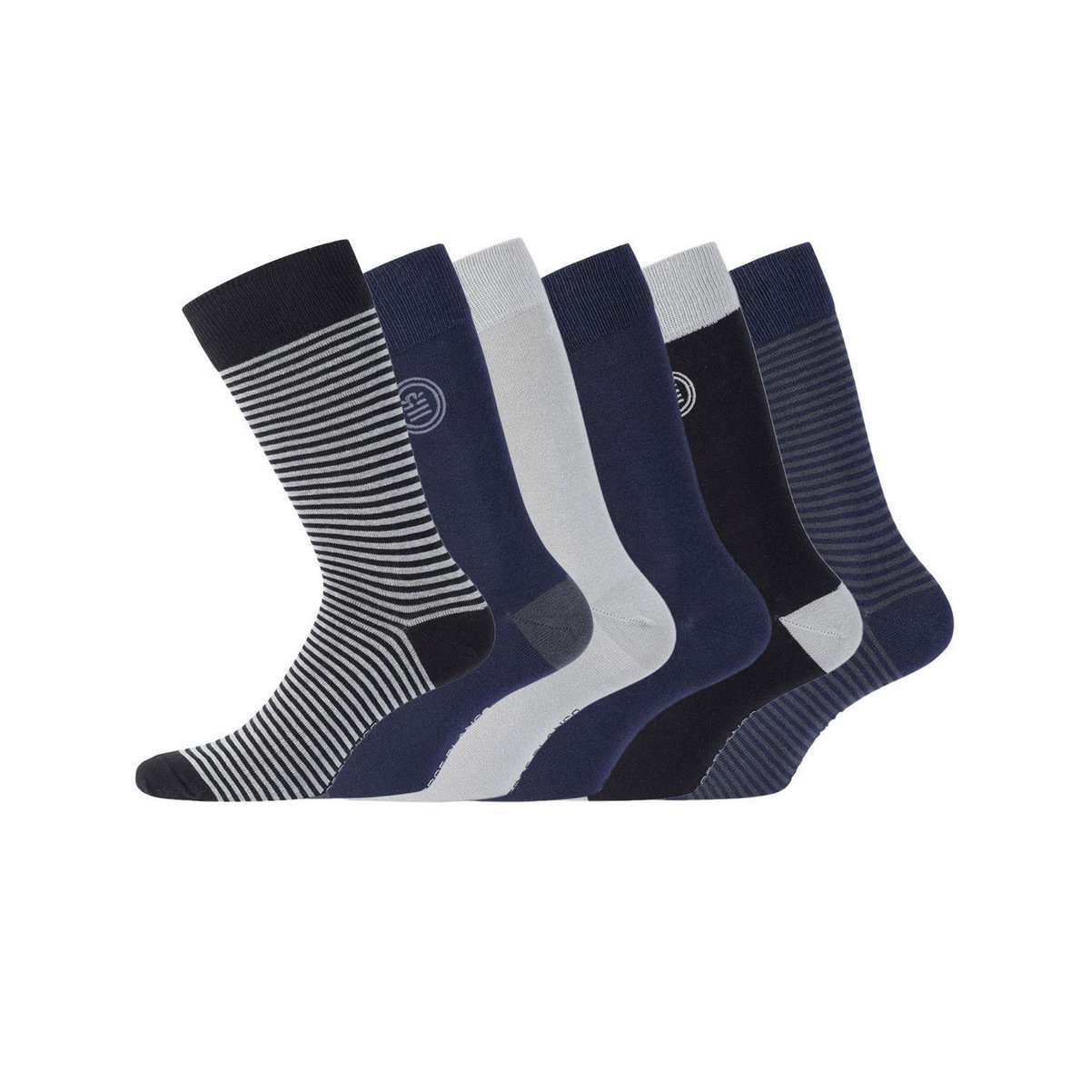 SERGE BLANCO Lot de 6 Paires de Chaussettes de ville coton homme