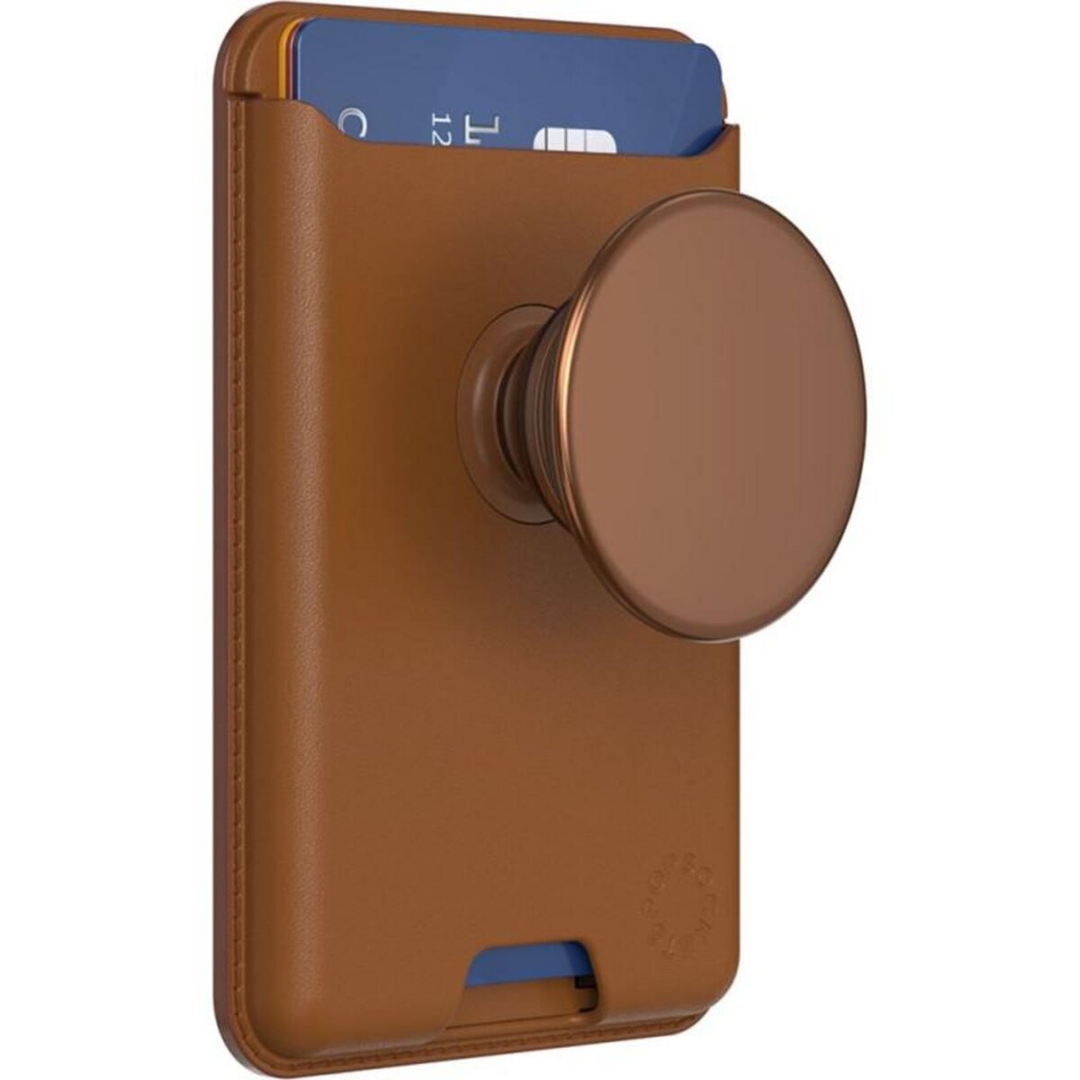 POPSOCKET Porte cartes PopSockets PopWallet compatible MagSafe Cognac