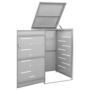 Voir la diapositive 3 : VIDAXL Abri pour poubelle 69x77,5x112,5 cm Inox