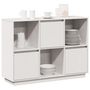 Voir la diapositive 4 : VIDAXL Buffet Blanc 110,5x35x80 cm Bois massif de pin