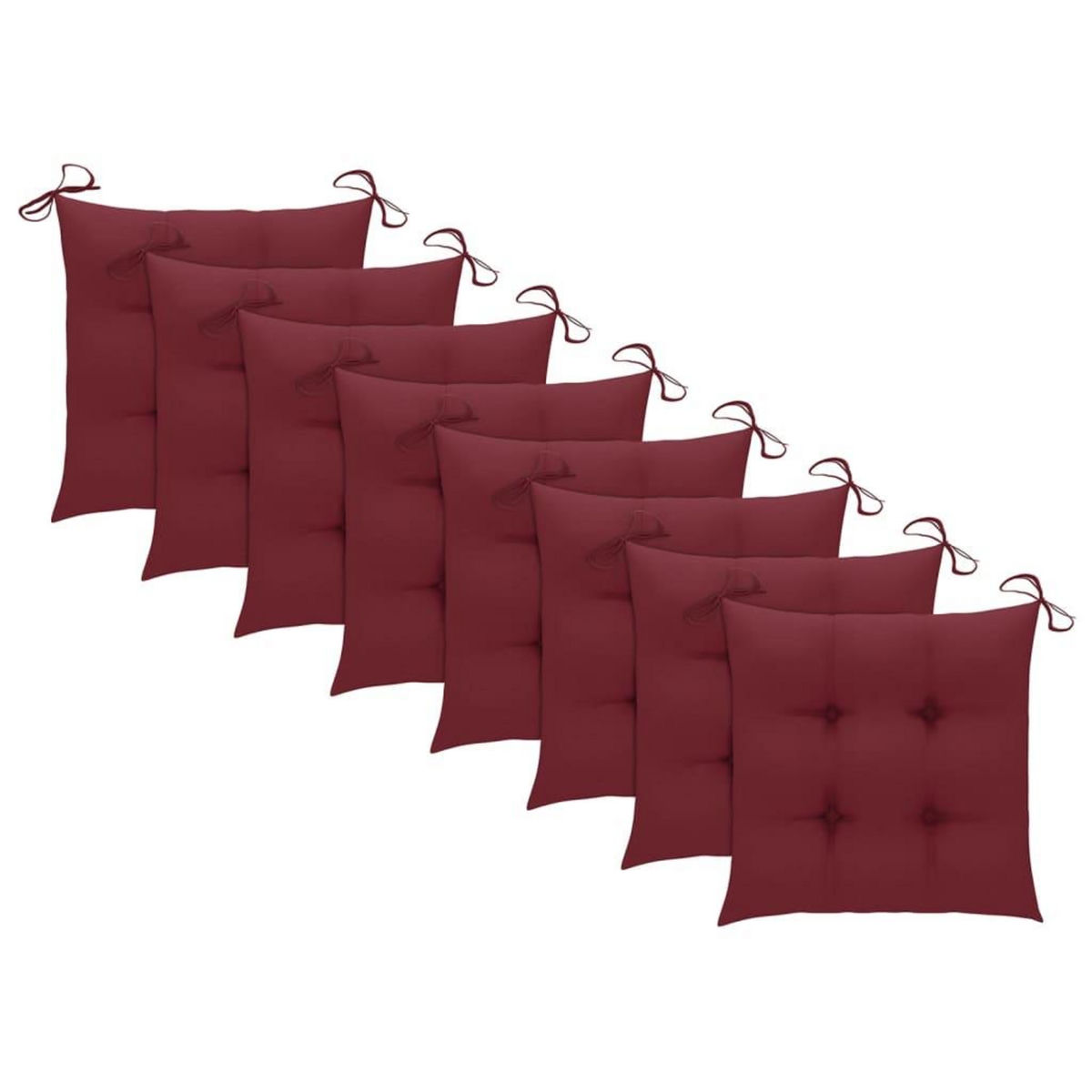 VIDAXL Chaises de jardin et coussins lot de 8 Bois acacia solide Gris