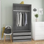 Voir la diapositive 1 : VIDAXL Garde-robe Sonoma gris 100x50x200 cm Bois d'ingenierie