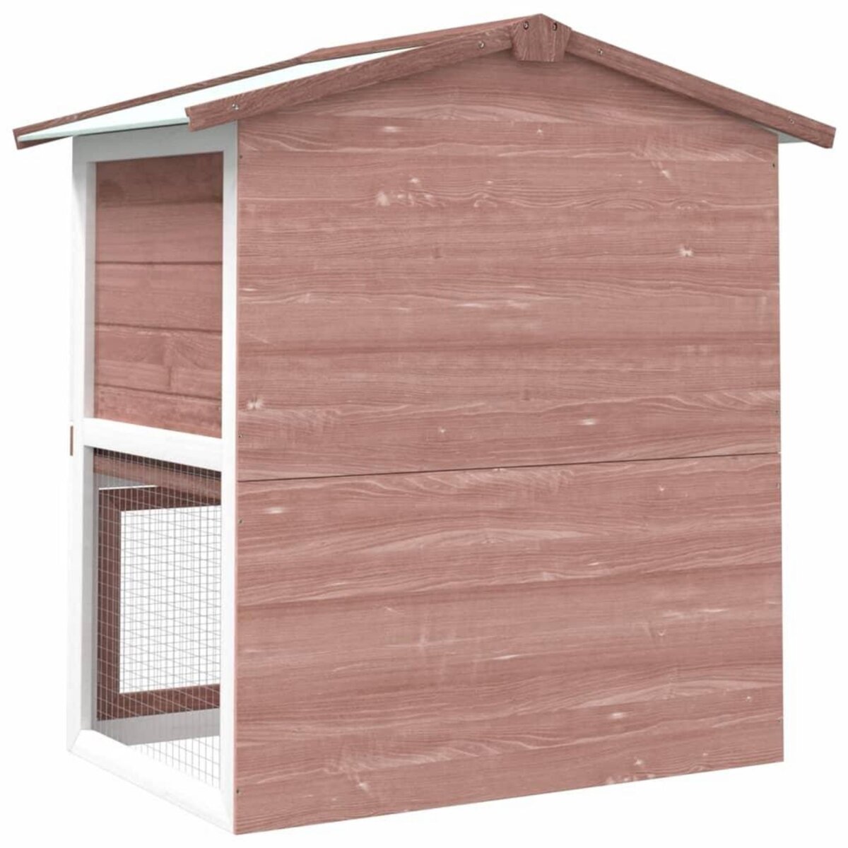 VIDAXL Clapier d'exterieur 3 portes Marron Bois