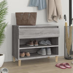 VIDAXL Armoire a chaussures Sonoma gris 70x36x60 cm Bois d'ingenierie