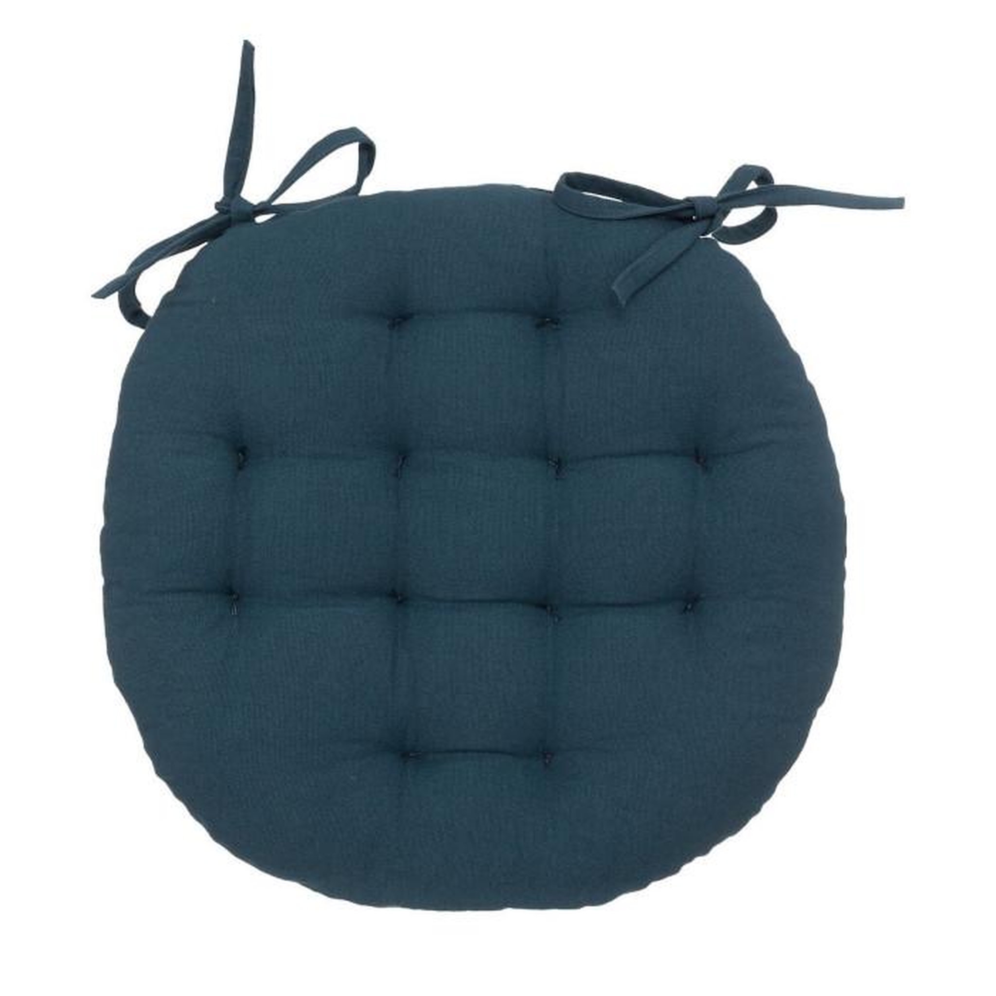 ATMOSPHERA Galette de Chaise Ronde  Leana  38cm Bleu Égéen