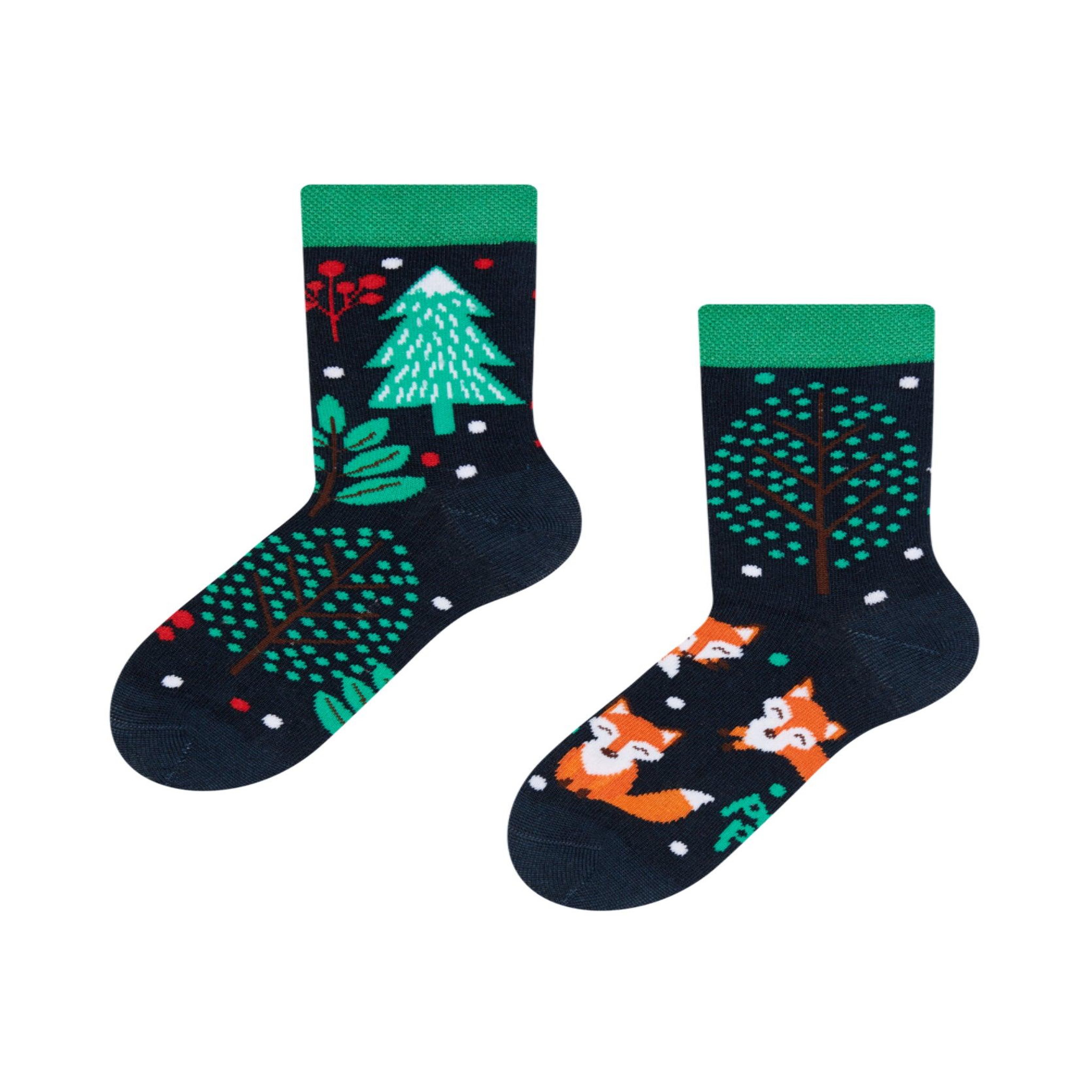 DEDOLES Chaussettes enfants renards roux. Coloris disponibles : Multicolore