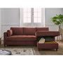 Voir la diapositive 4 : LISA DESIGN Anna - canapé d'angle droit - 4 places - convertible avec coffre - en velours