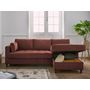 Voir la diapositive 4 : LISA DESIGN Anna - canapé d'angle droit - 4 places - convertible avec coffre - en velours