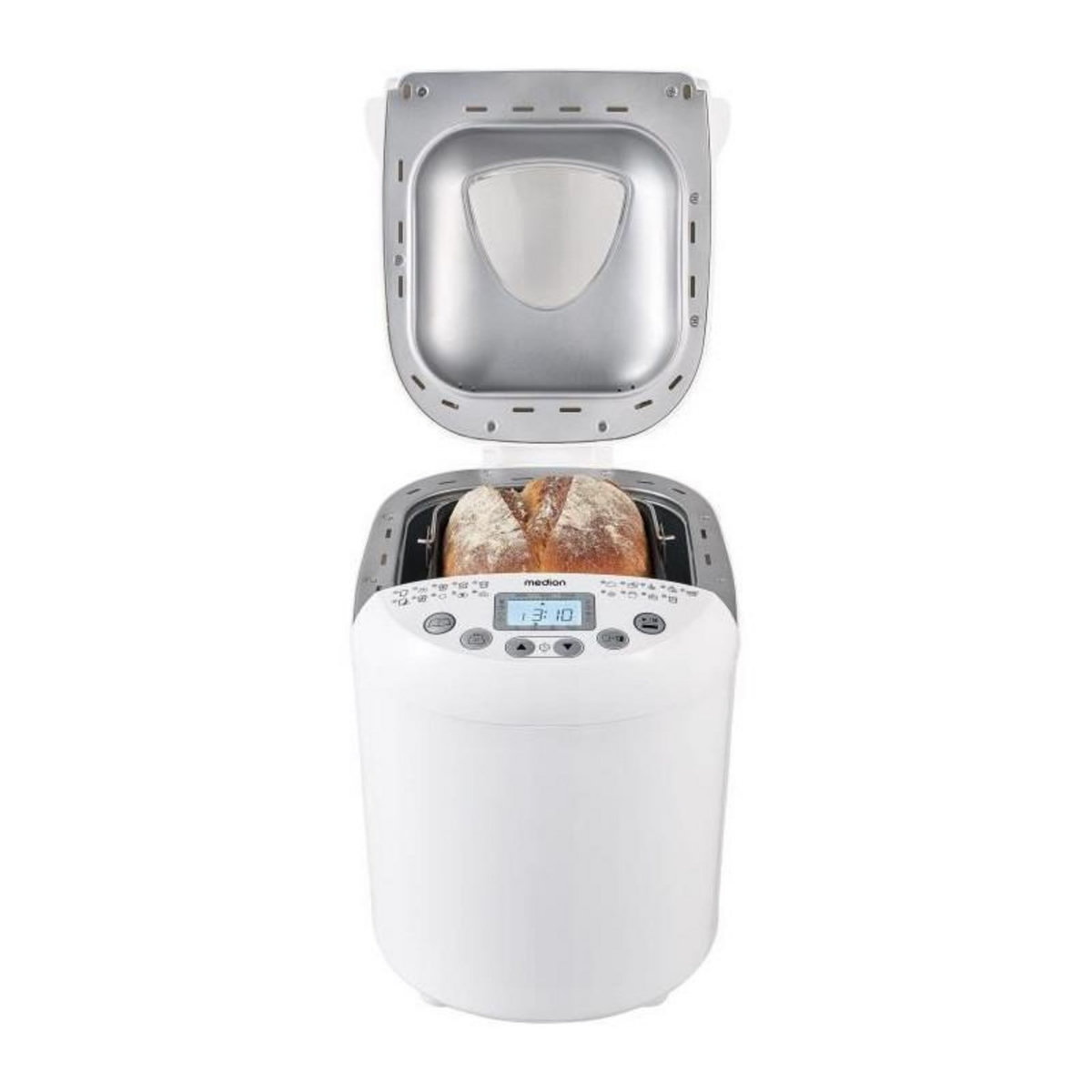 Medion Machine a Pain - MEDION - 50073723 - 550 W - 19 programmes - Hublot - Blanc