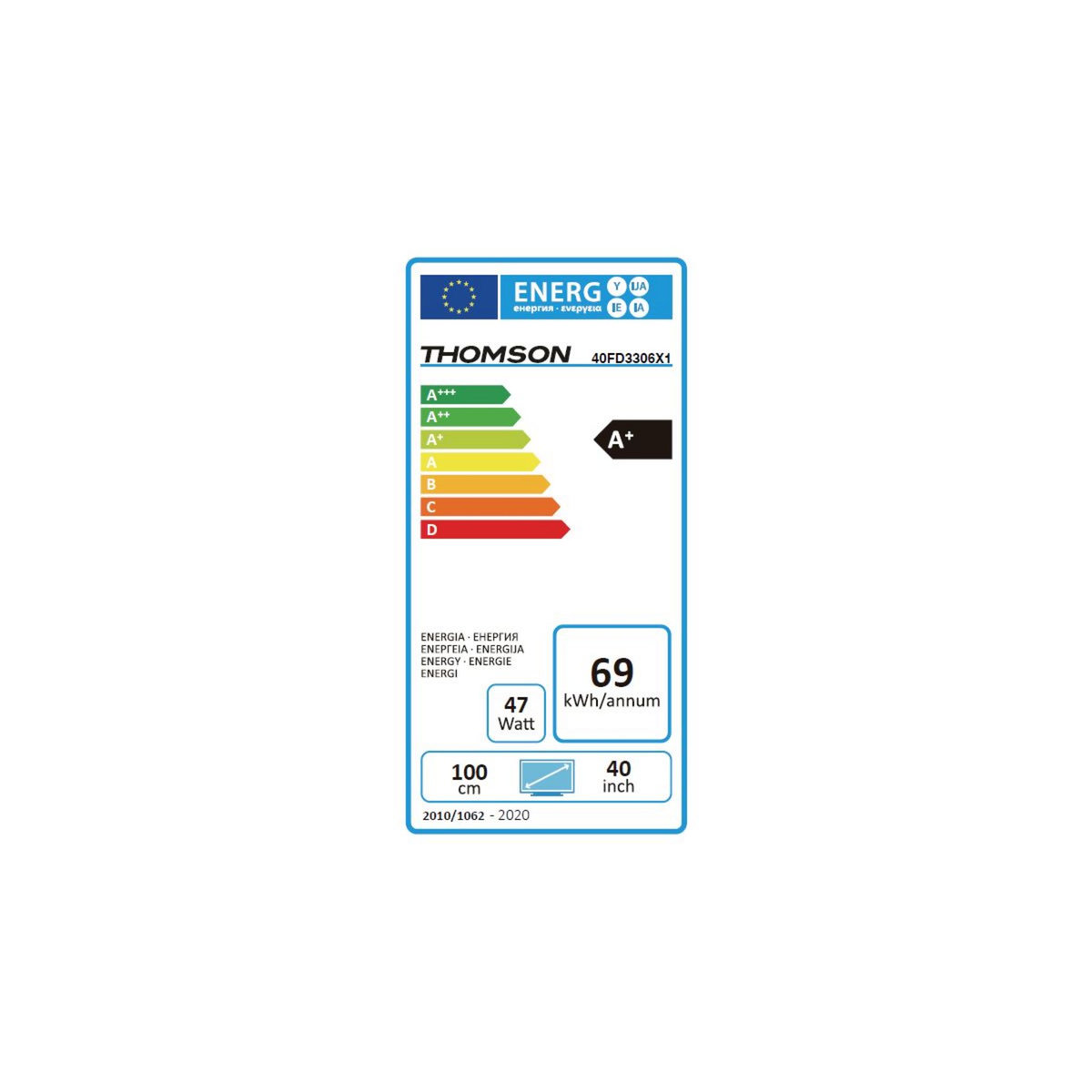 THOMSON TV LED 40FD3306