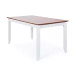  Table de séjour fixe bois massif L160cm KAMPEN. Coloris disponibles : Blanc