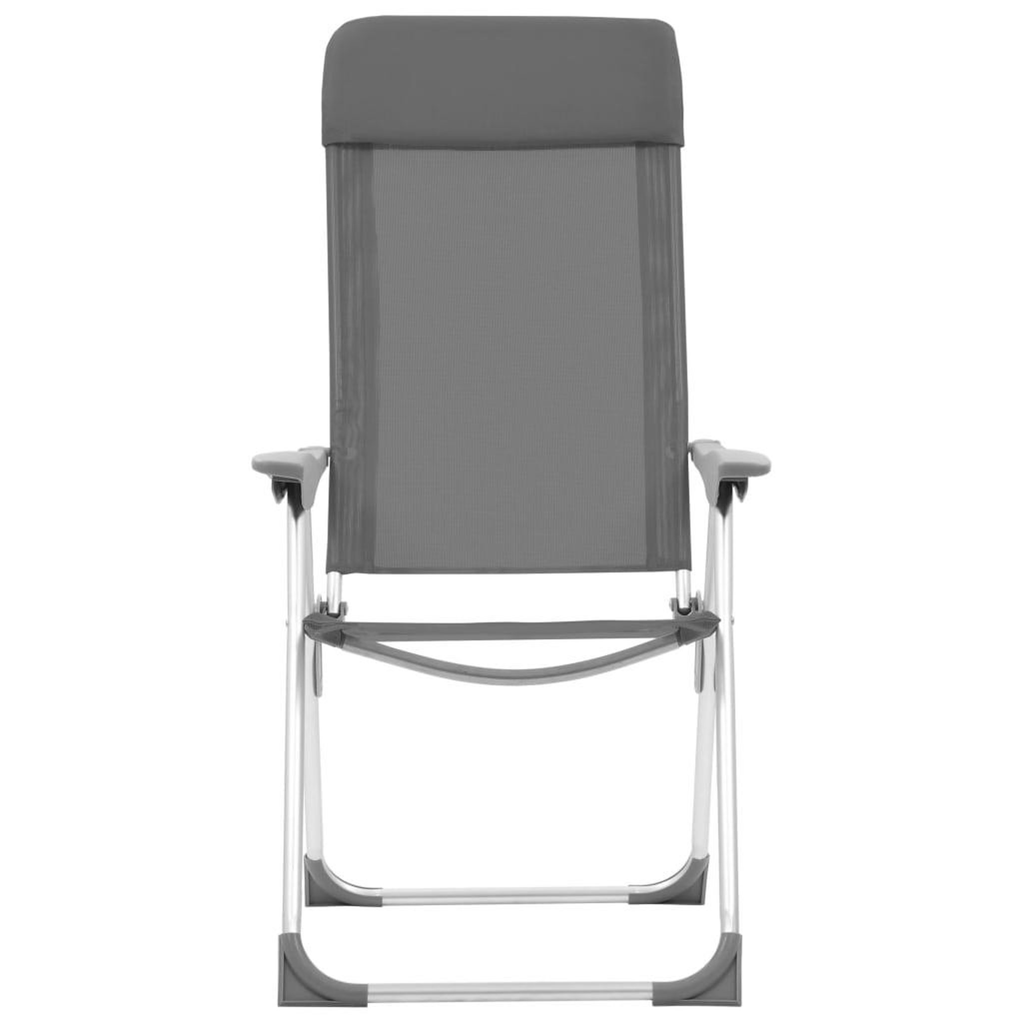 Voir la diapositive 4 : VIDAXL Chaises de camping pliables lot de 4 Gris Aluminium