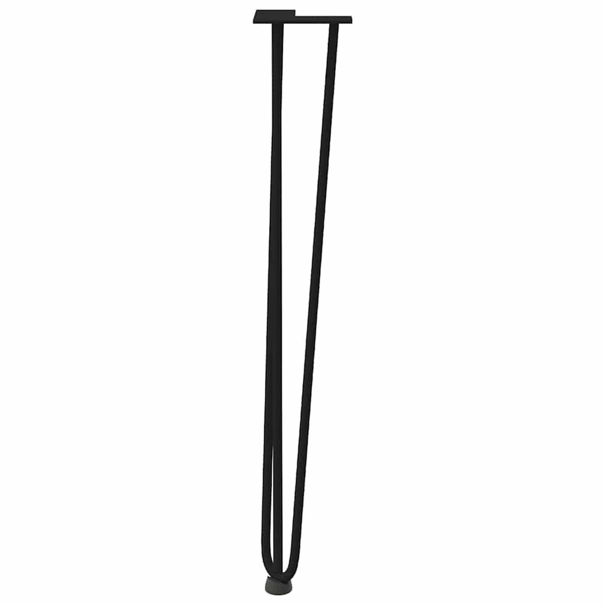 Voir la diapositive 5 : VIDAXL Pieds de table en forme d'epingle a cheveux 4 pcs noir 72 cm