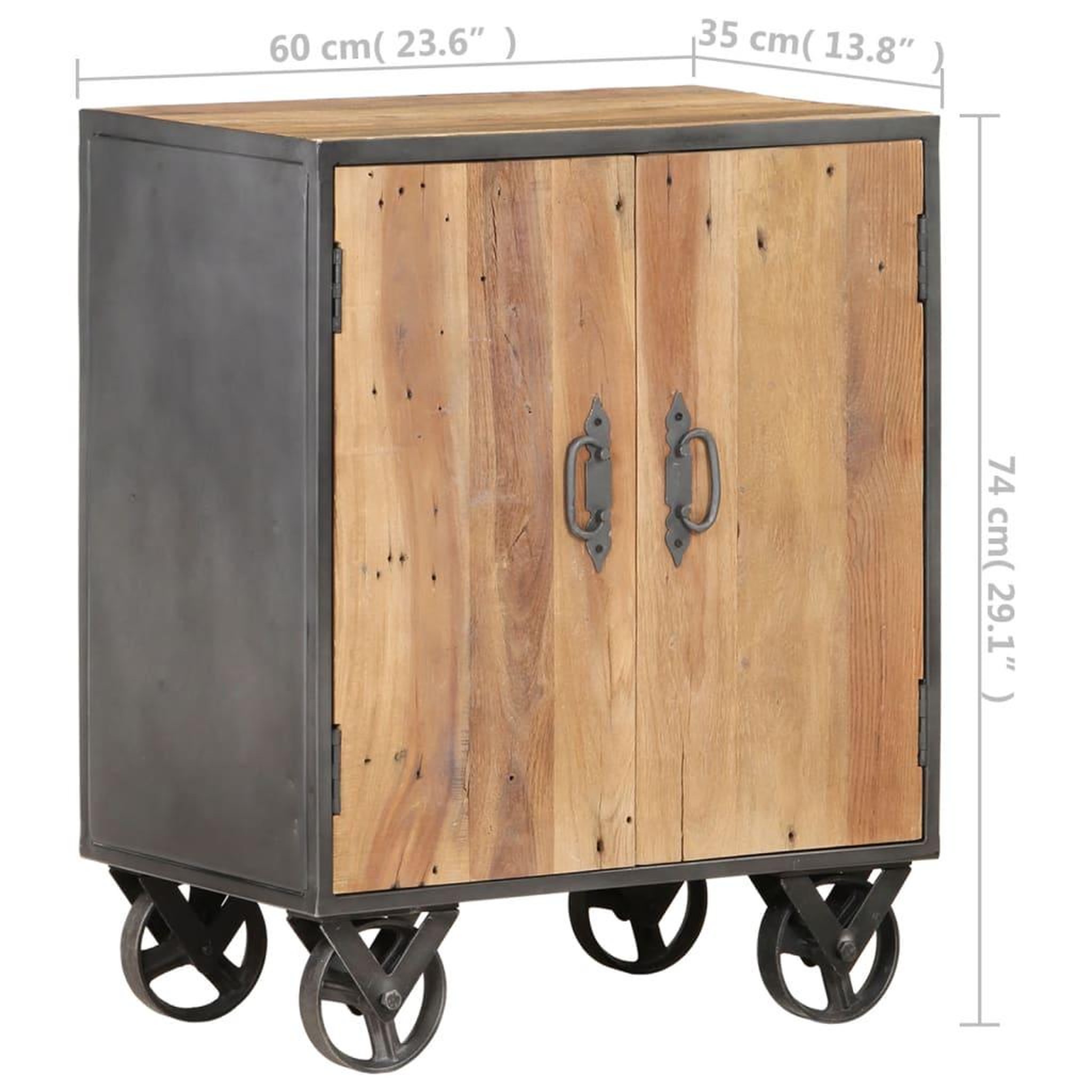 Voir la diapositive 6 : VIDAXL Buffet 60x35x74 cm Bois de recuperation solide