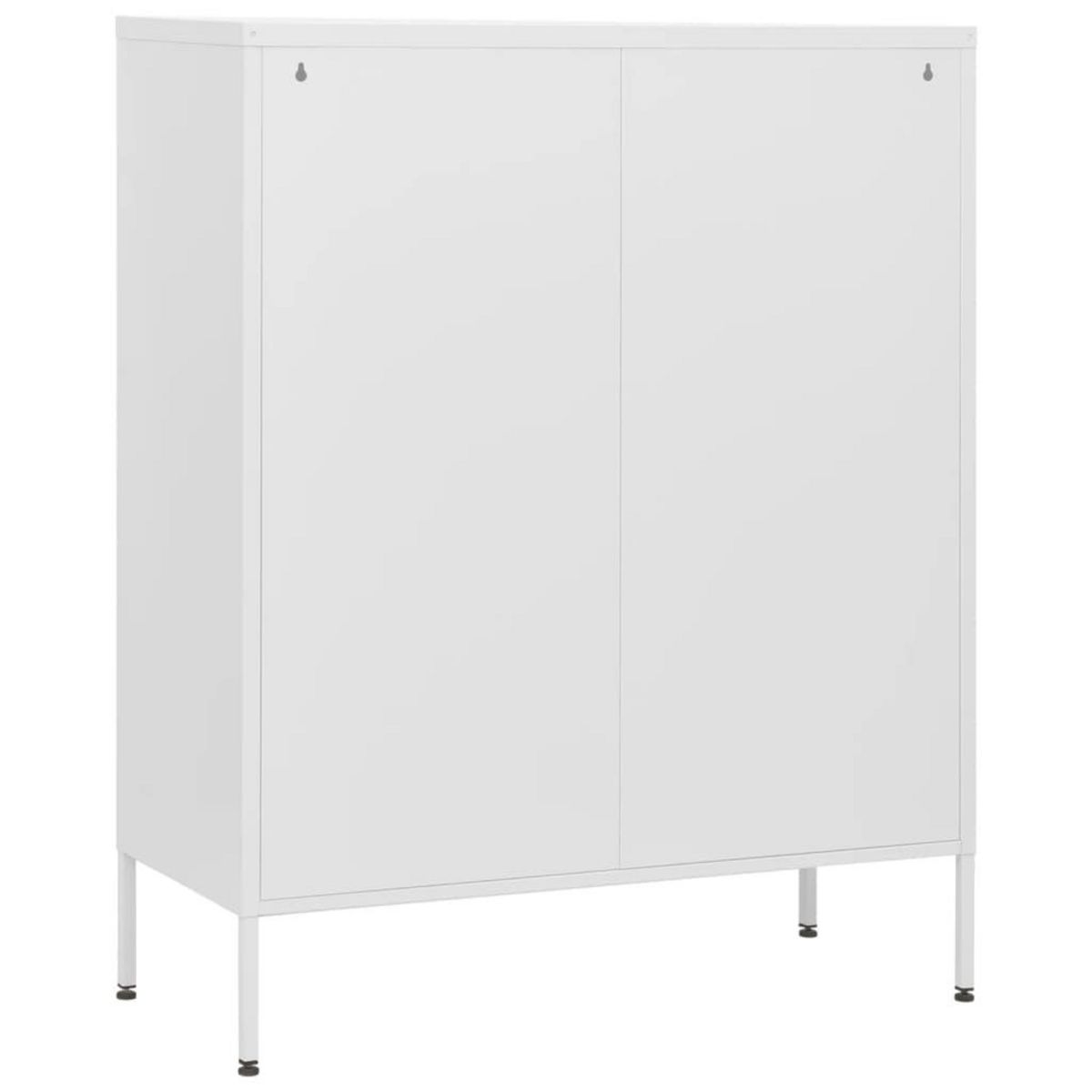 VIDAXL Commode Blanc 80x35x101,5 cm Acier