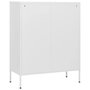 Voir la diapositive 5 : VIDAXL Commode Blanc 80x35x101,5 cm Acier