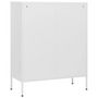 Voir la diapositive 5 : VIDAXL Commode Blanc 80x35x101,5 cm Acier